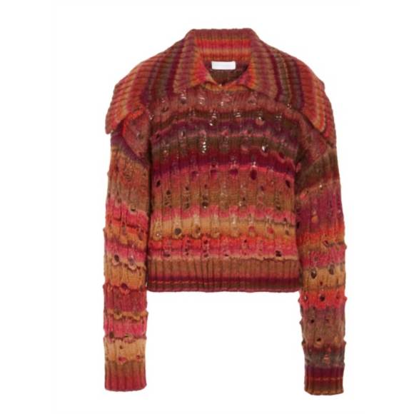 NEW JONATHAN SIMKHAI jenna space dye sweater in punch multi - Picture 1 of 5
